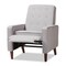 Baxton Studio Mathias Mid-century Modern Light Grey Upholstered Lounge Chair 143-8135 - alternate 8